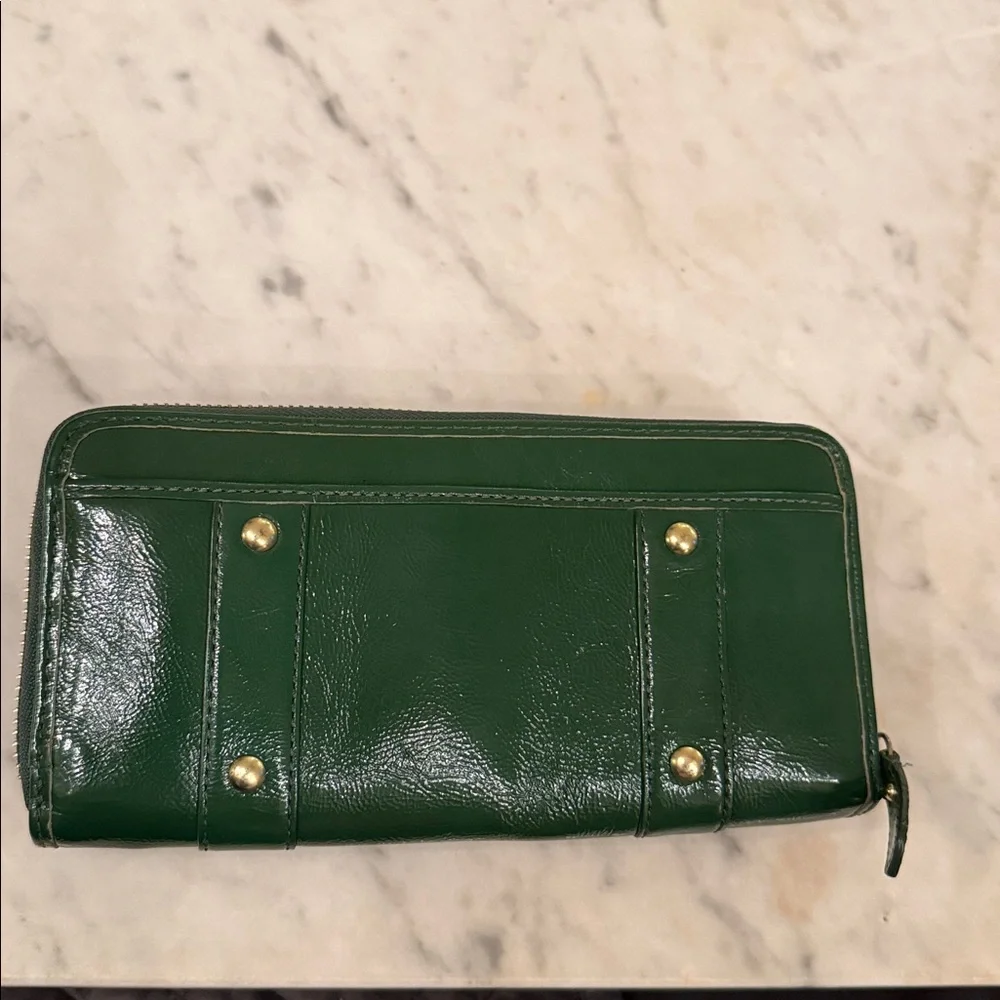 Coach Green/Patent Leather Wallet - Picture 3 of 8
